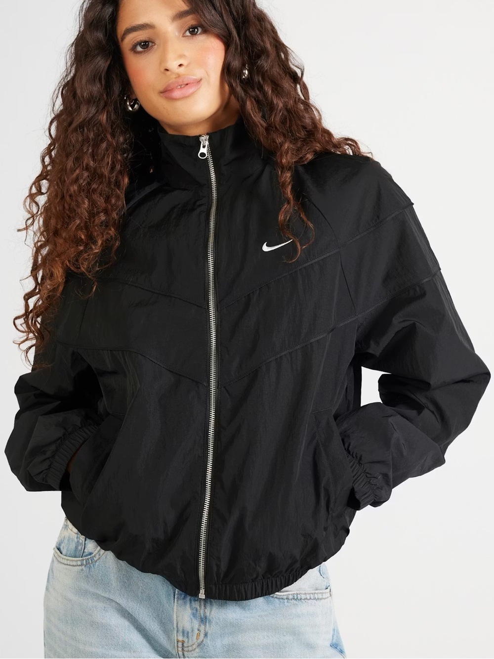 Nike Windrunner Loose UV Woven Full Zip Jacket Black Women’s Size M NWT